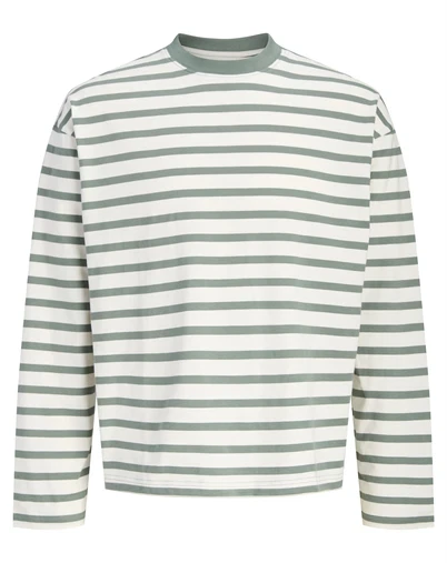 Jack & Jones Junior - JORNorrebro Stripe Crew Neck Trøje - Laurel Wreath